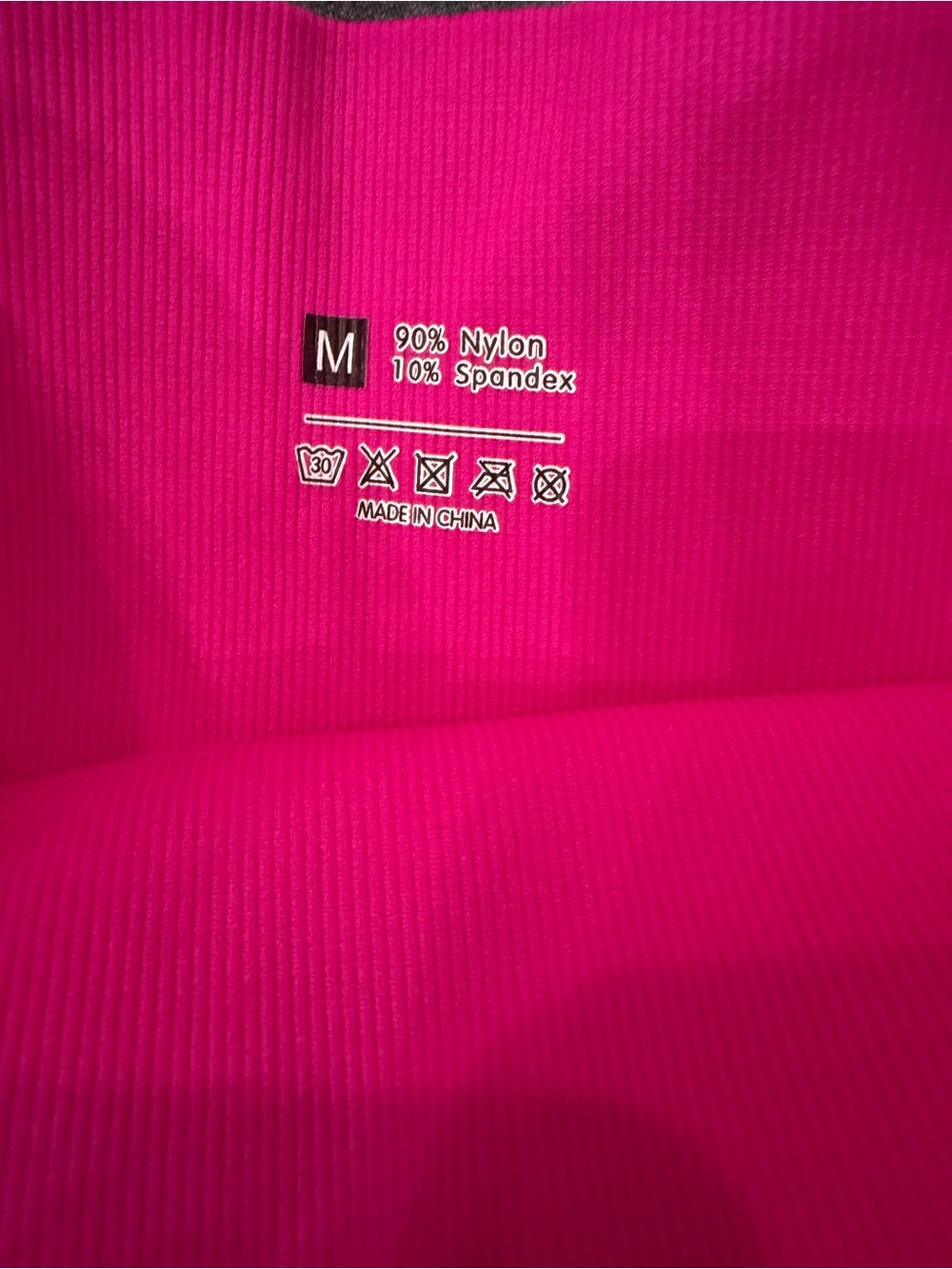 Pair of High-Waist Seamless Scrunch Leggings - Bright Magenta & Grey - Picture 2 of 5